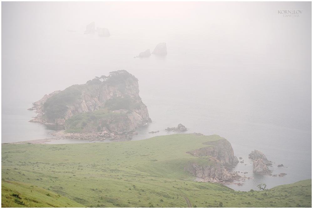 пейзаж с туманом и островами