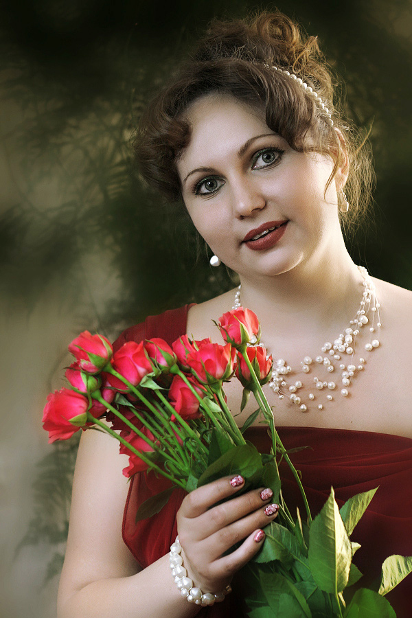 Портрет с розами